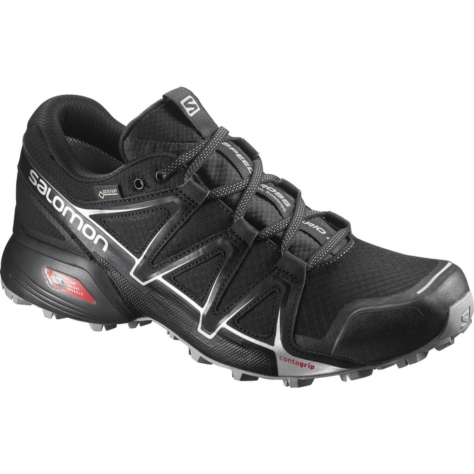 SALOMON SPEEDCROSS VARIO 2 GTX® Philippines - Men's Trail Running Shoes - Black | 624503-YRL